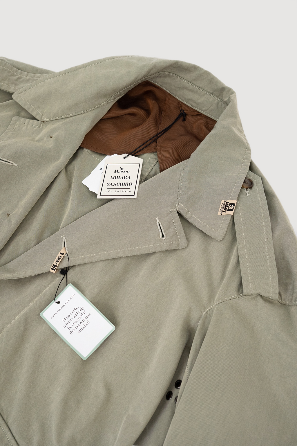 Maison Mihara Yasuhiro Coat Khaki