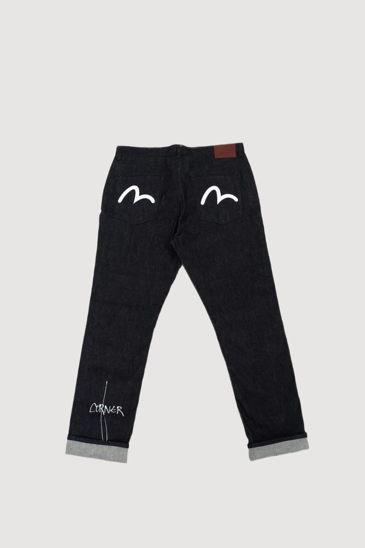 Evisu Indigo Jeans Narrow Comfort Denim