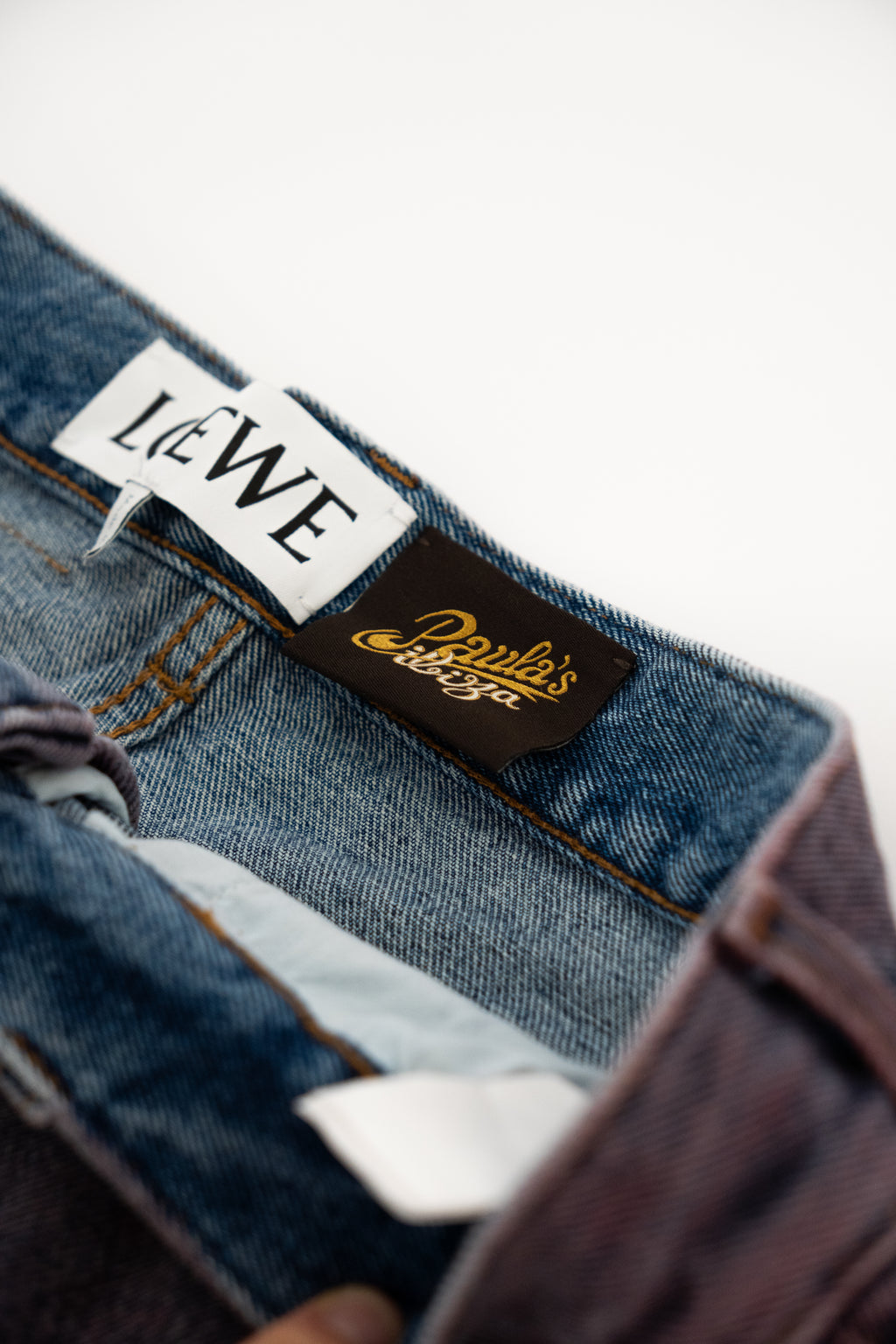 Paula's Ibiza Tricolor Denim Trousers Loewe