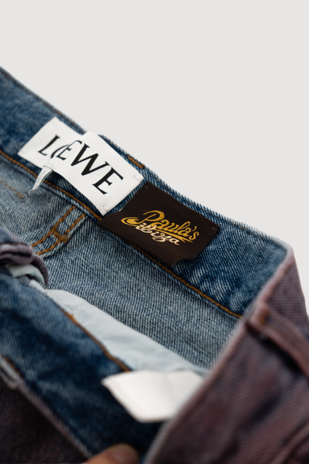 Paula's Ibiza Tricolor Denim Trousers Loewe