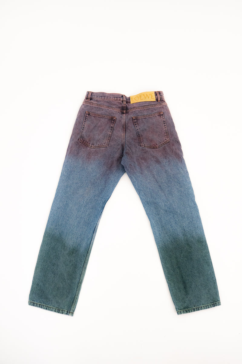 Paula's Ibiza Tricolor Denim Trousers Loewe