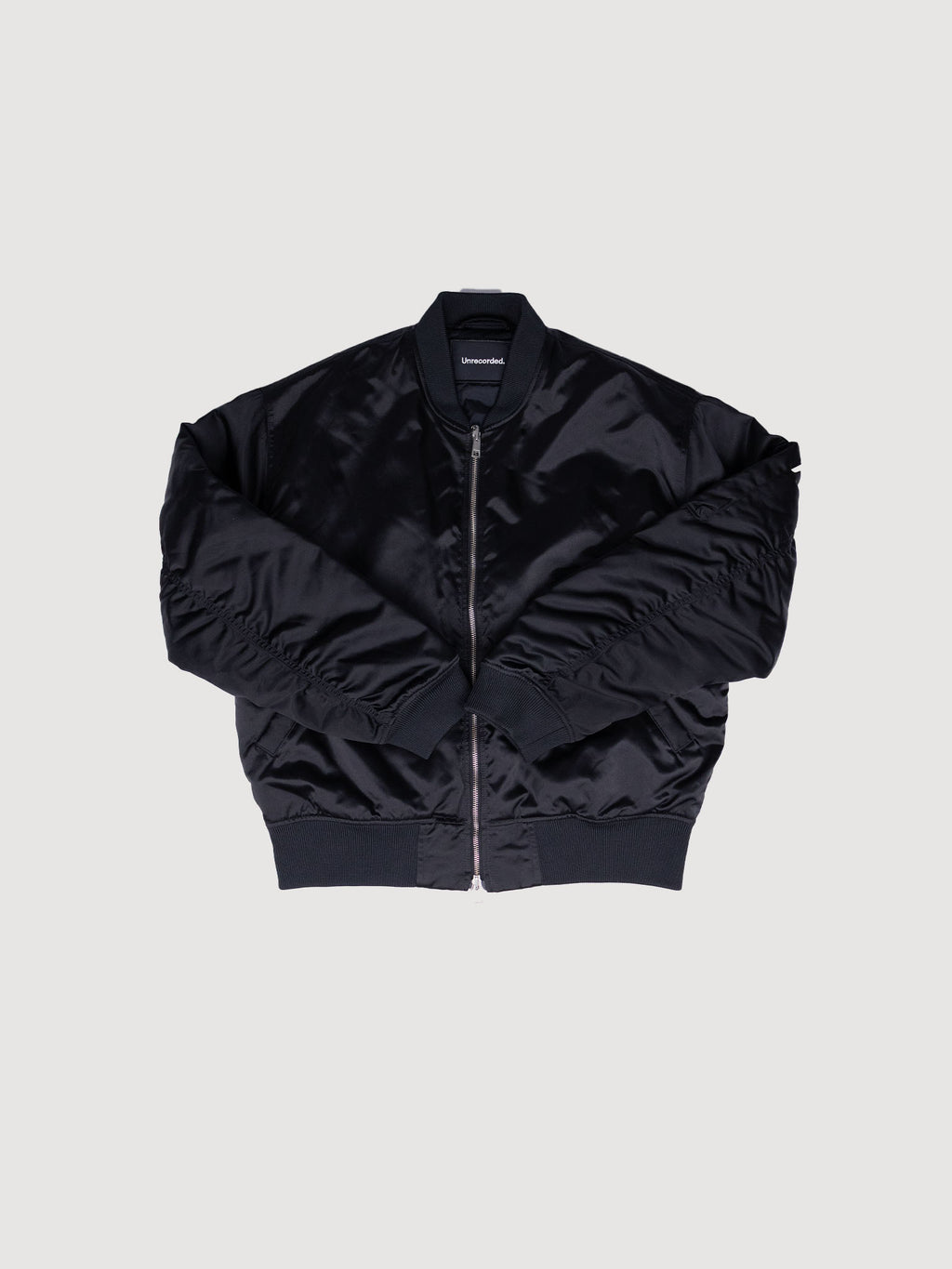 Unrecorded zip-fastening bomber jacket