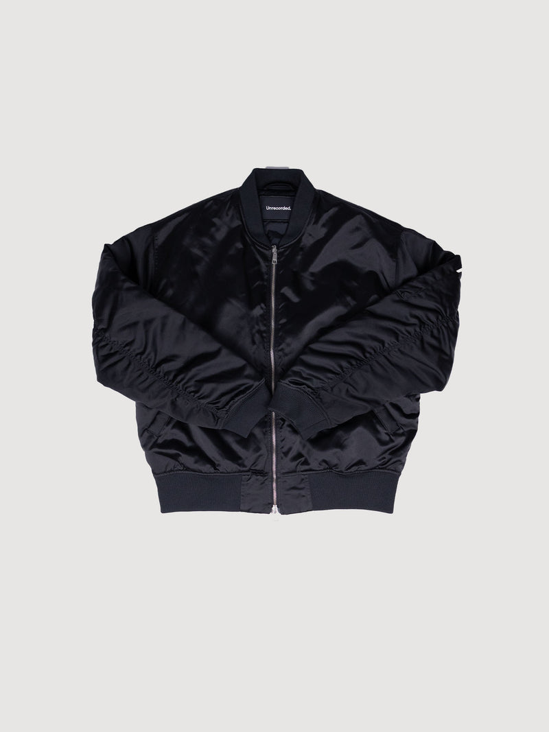 Unrecorded zip-fastening bomber jacket