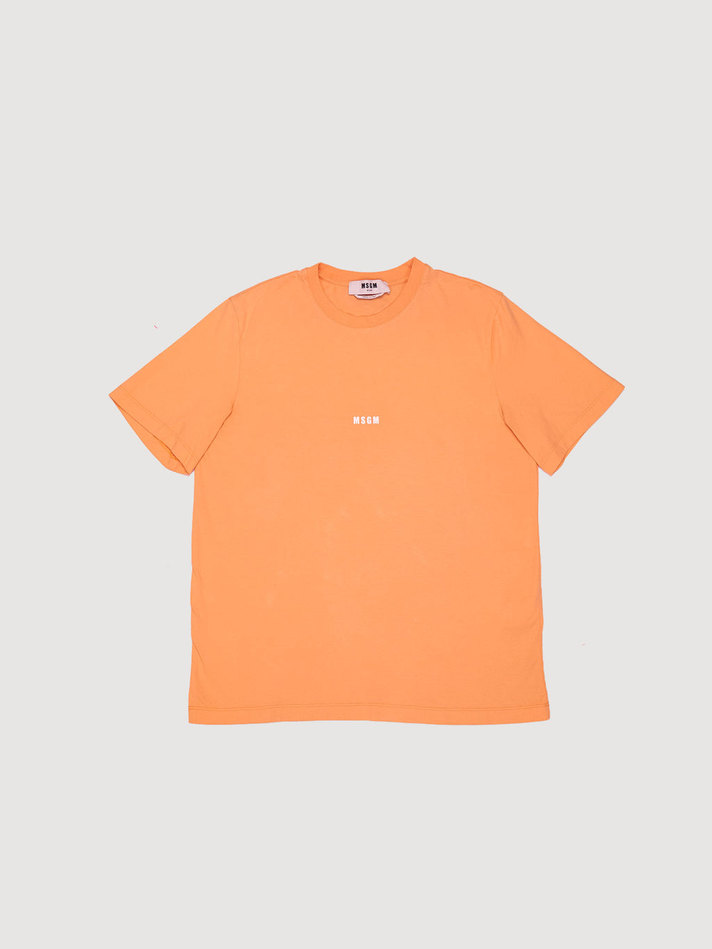 MSGM Micro Logo Orange T-Shirt