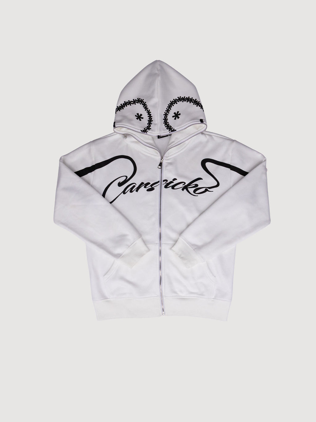 Carsicko white Love Spread zip-up hoodie