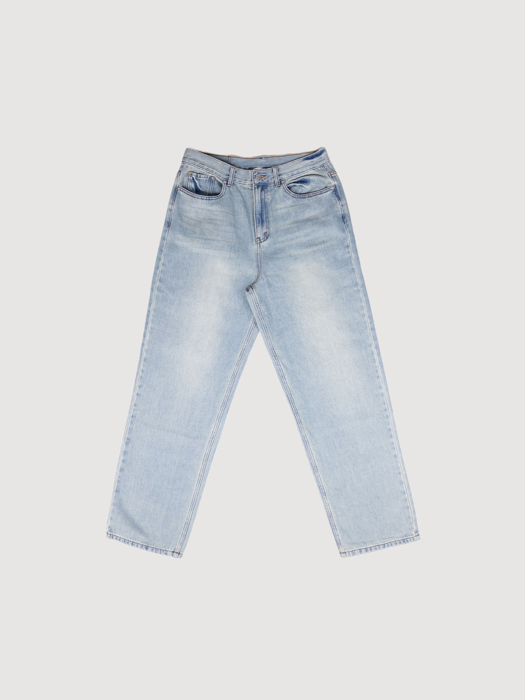 Straight fit denim trousers
