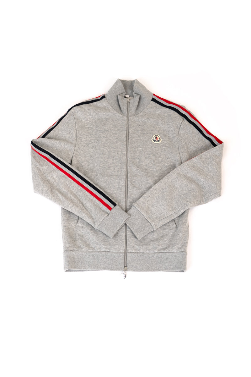 Moncler 3M Stripe Grey Zip Tracksuit