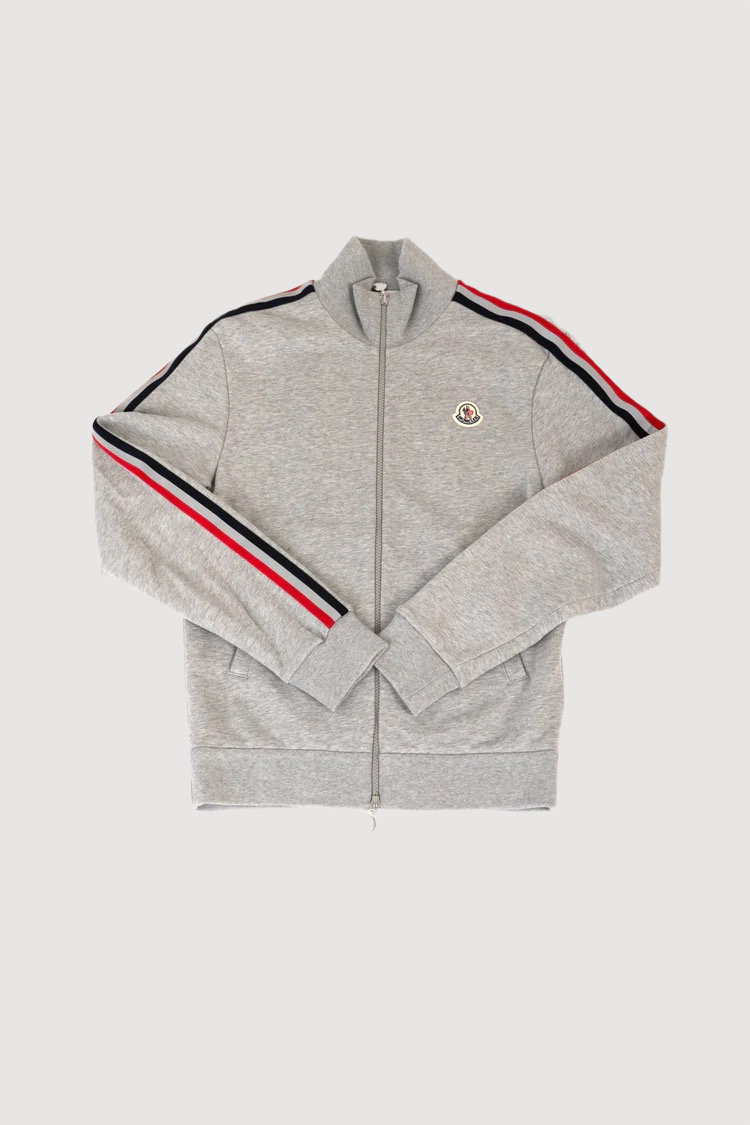 Moncler 3M Stripe Grey Zip Tracksuit