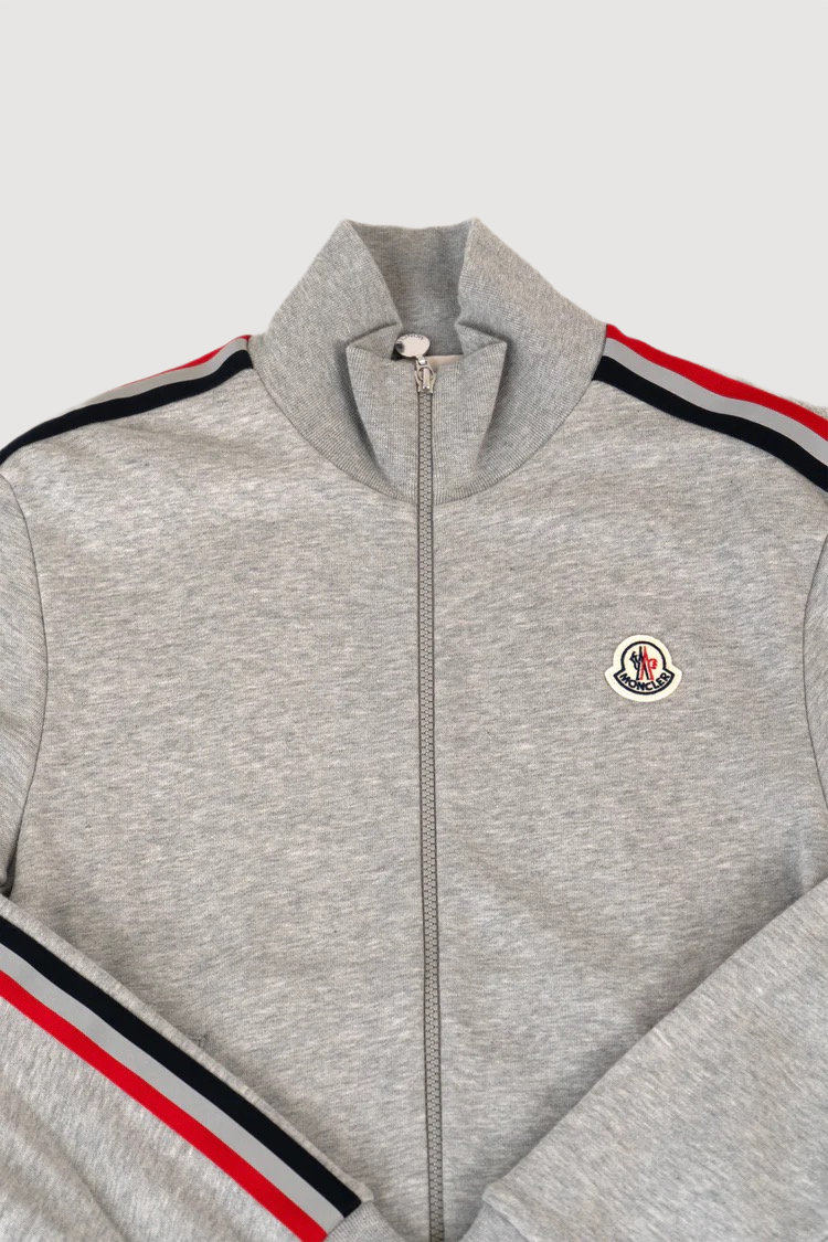 Moncler 3M Stripe Grey Zip Tracksuit