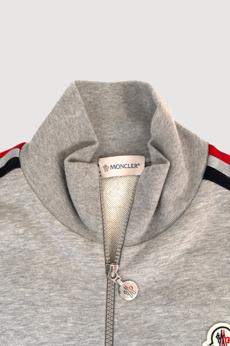 Moncler 3M Stripe Grey Zip Tracksuit