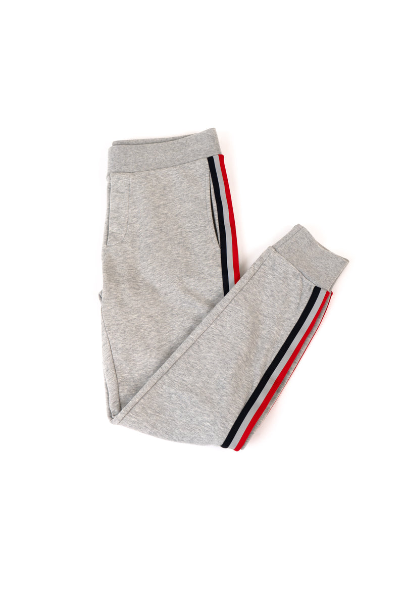 Moncler 3M Stripe Grey Zip Tracksuit