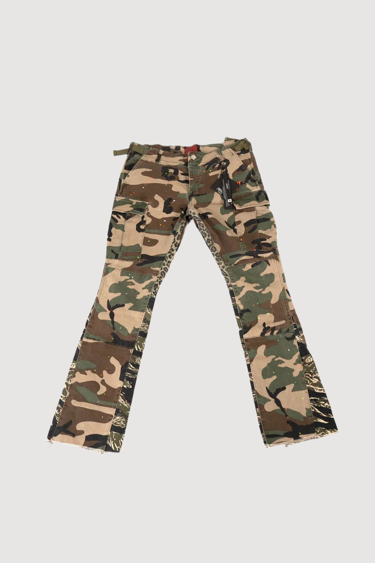 Camouflage Flared Jeans