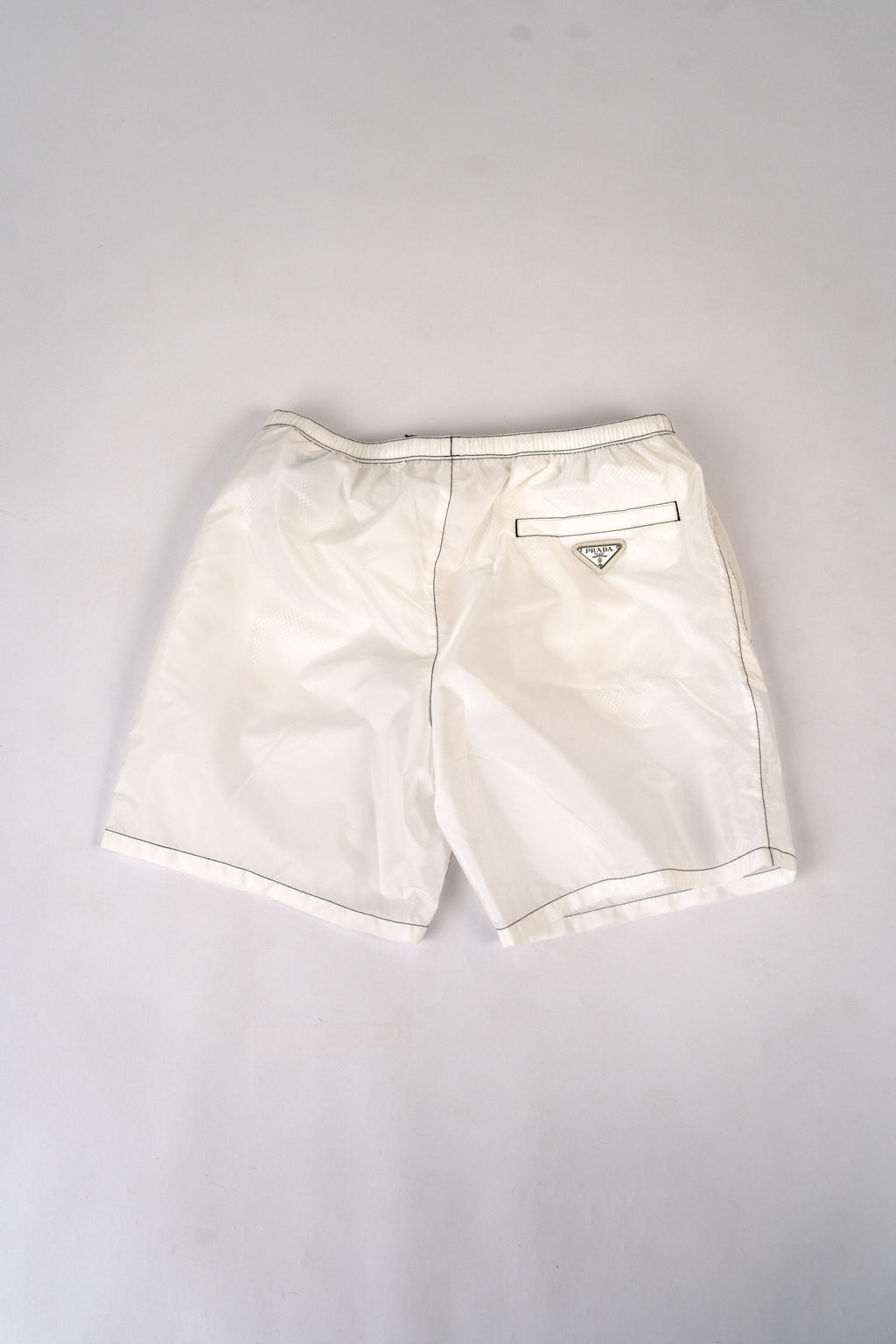 Prada Milano 2021 Re-Nylon Triangle Logo Shorts - IT52