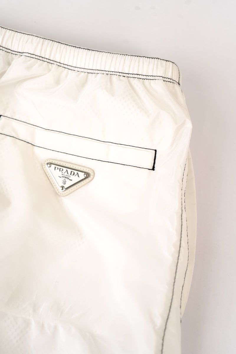 Prada Milano 2021 Re-Nylon Triangle Logo Shorts - IT52