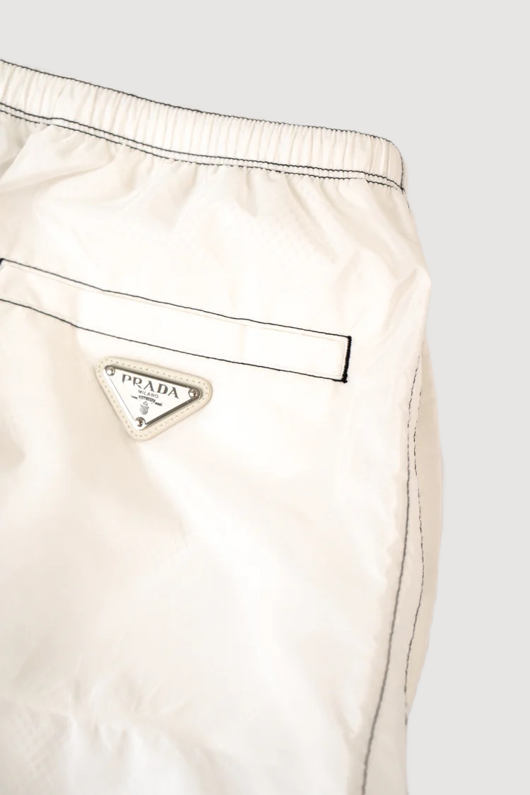 Prada Milano 2021 Re-Nylon Triangle Logo Shorts - IT52