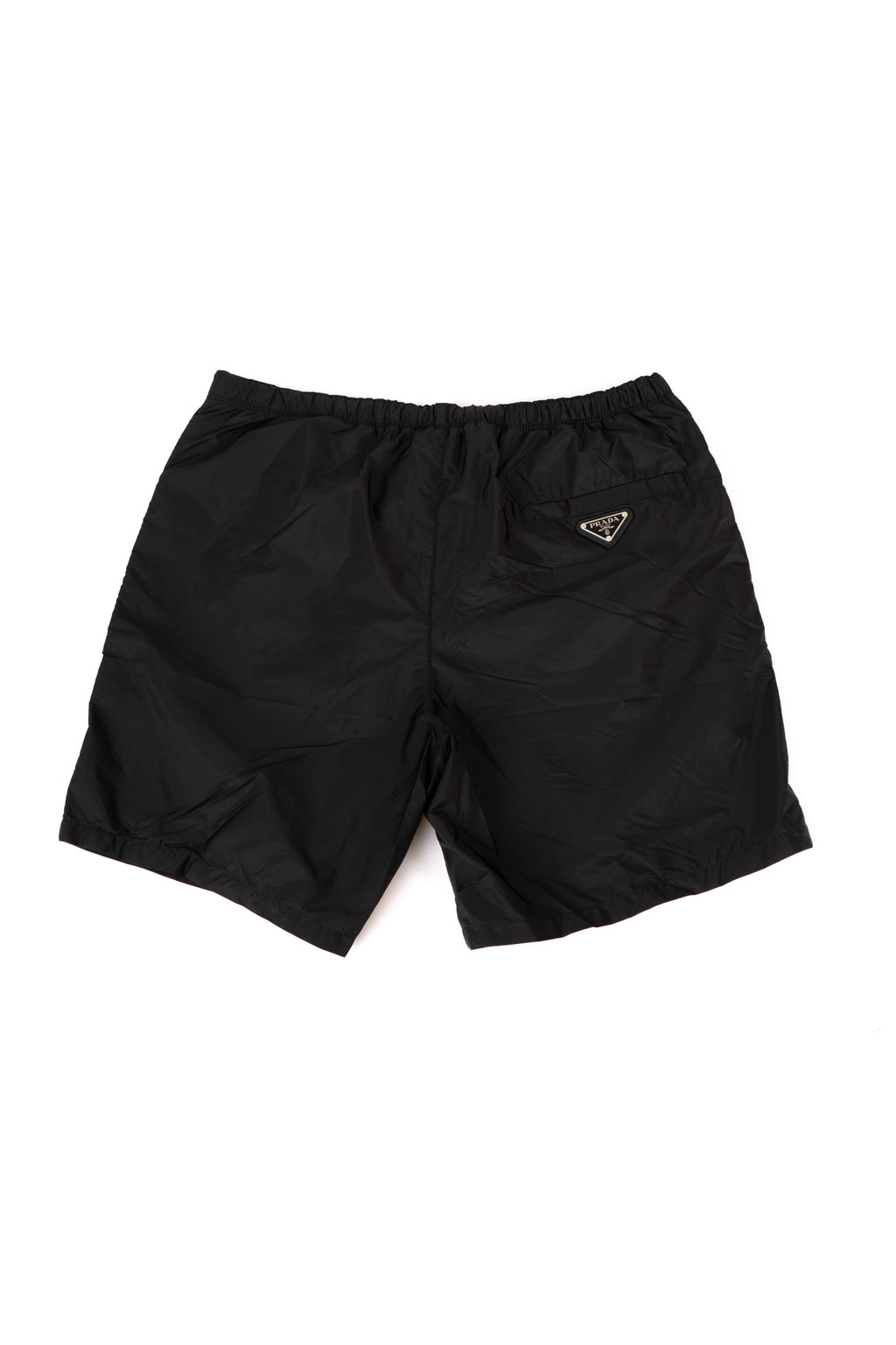 Prada logo-plaque swim shorts