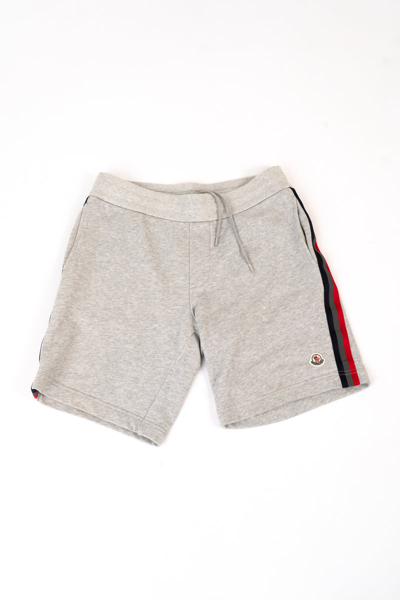 Moncler Cotton Sweat Shorts W/ Logo Side Bands