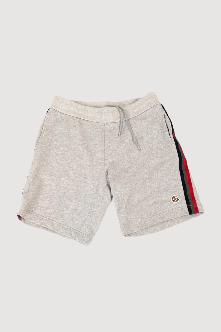 Moncler Cotton Sweat Shorts W/ Logo Side Bands