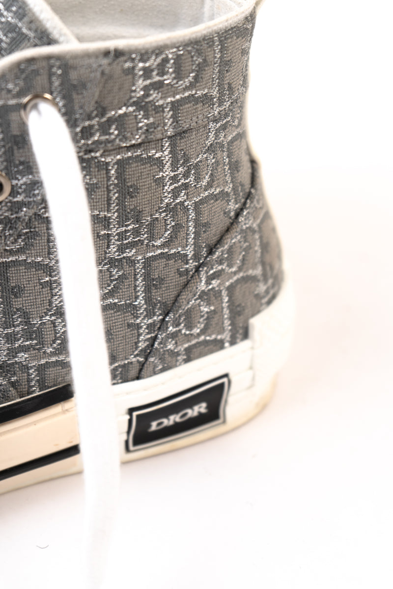 B23 High Top Ruthenium Metallic Thread Dior Oblique Jacquard