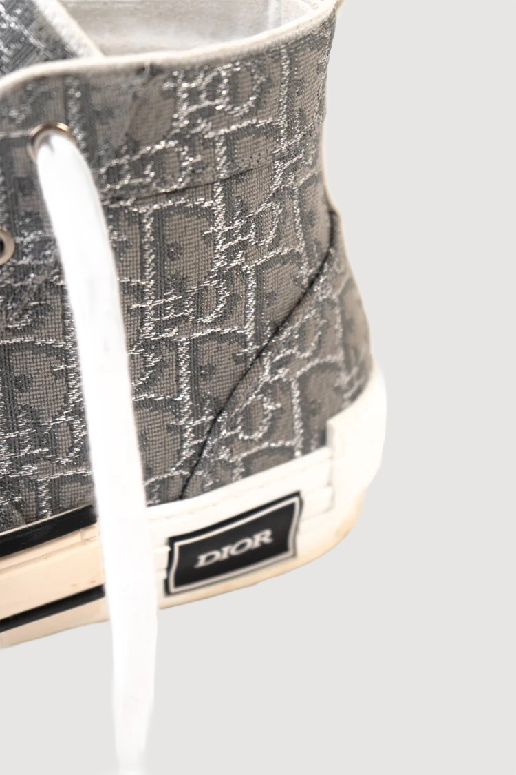 B23 High Top Ruthenium Metallic Thread Dior Oblique Jacquard