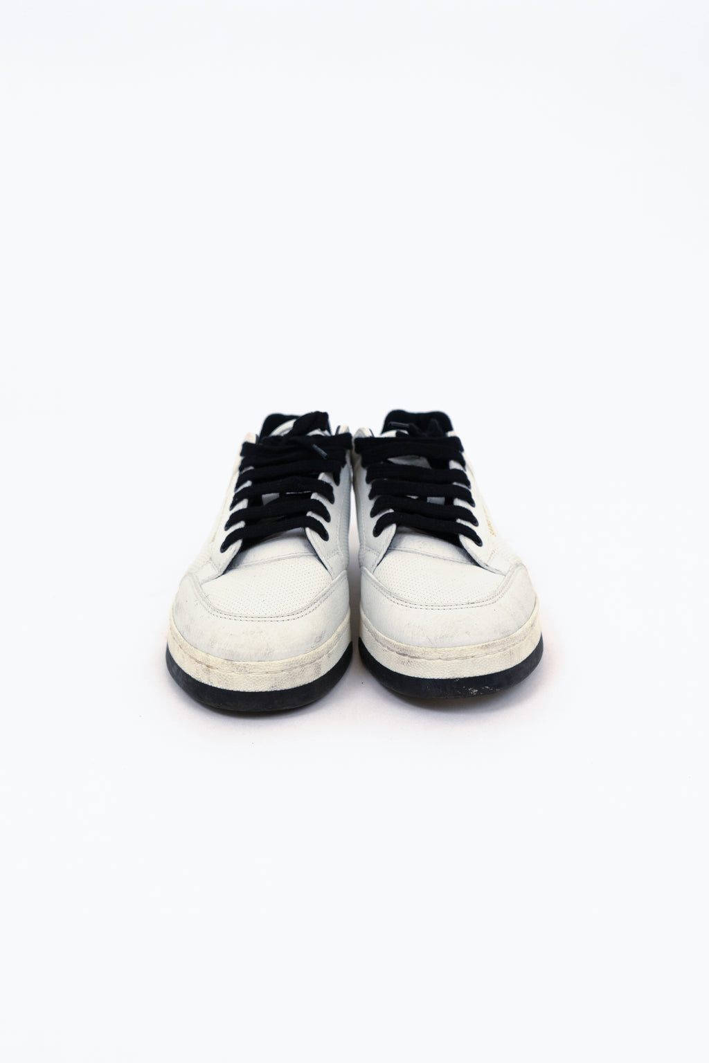 Saint Laurent Black/White Leather SL/61 Lace Up
