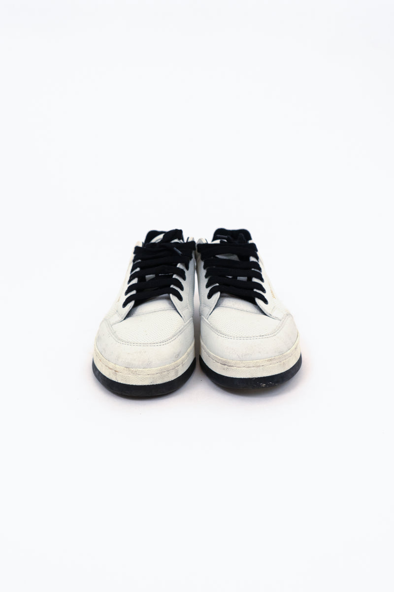 Saint Laurent Black/White Leather SL/61 Lace Up