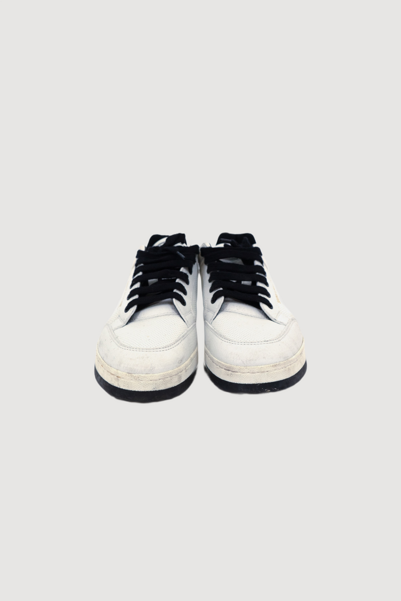 Saint Laurent Black/White Leather SL/61 Lace Up
