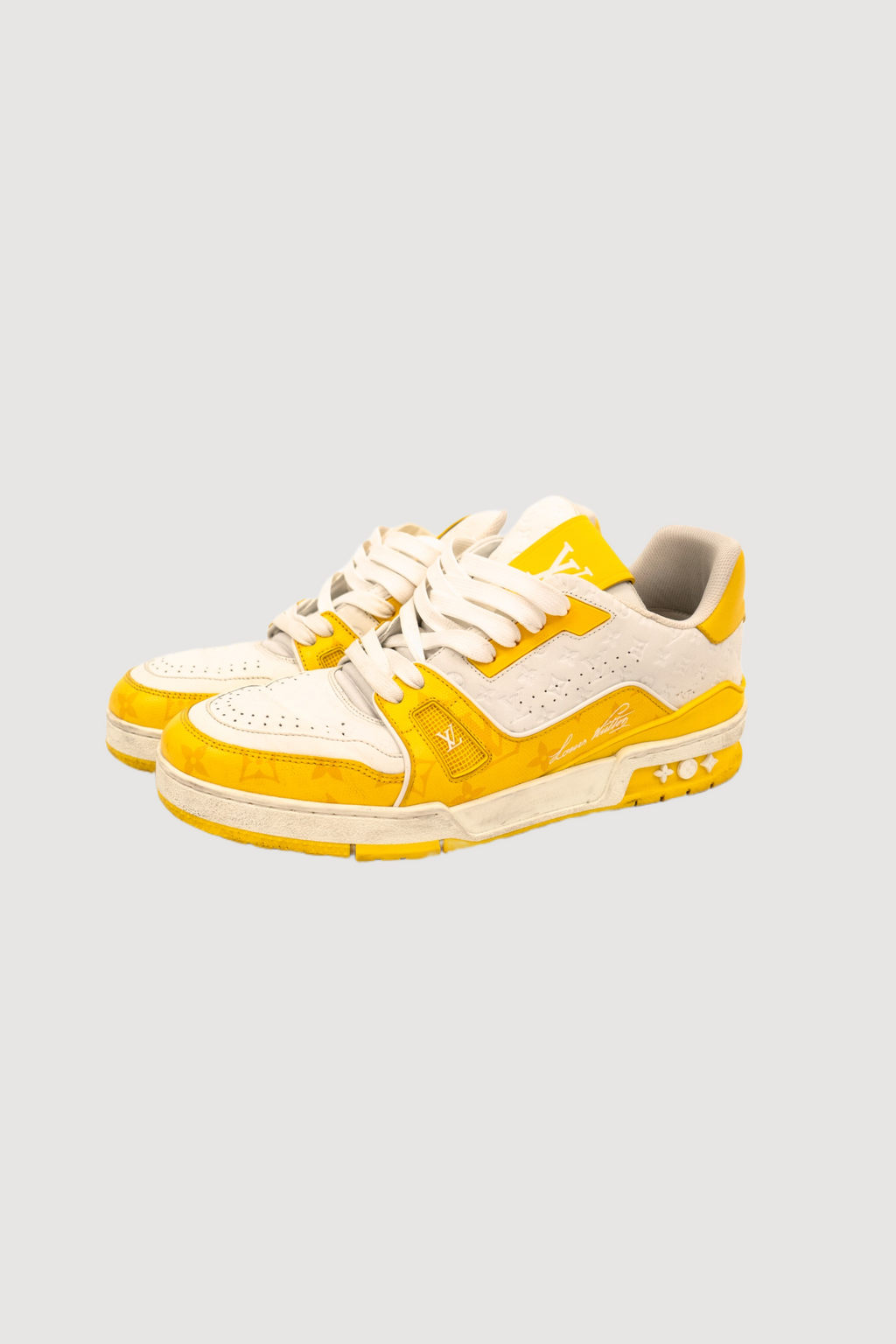 Louis Vuitton Trainer White Yellow Monogram