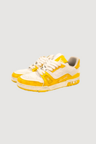 Louis Vuitton Trainer White Yellow Monogram