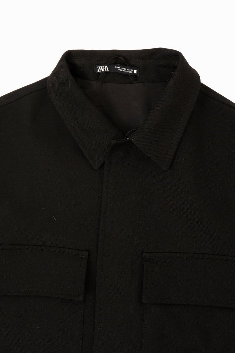 Black Bottom Up Overshirt