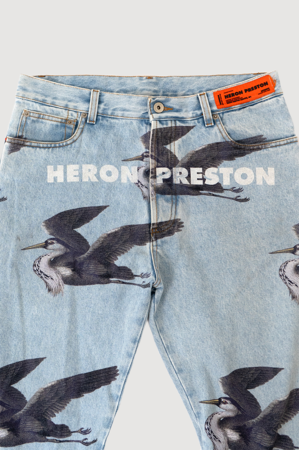 Heron Preston Bird Print Jeans