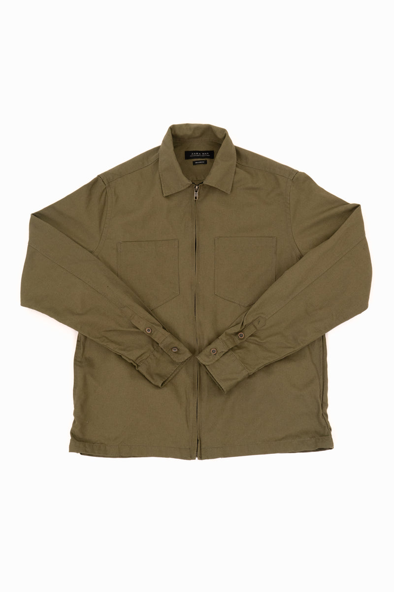 Relaxed Fit Zip Up Jacket