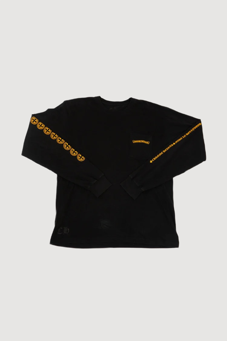 Chrome Hearts Yellow Cross Black Longsleeve
