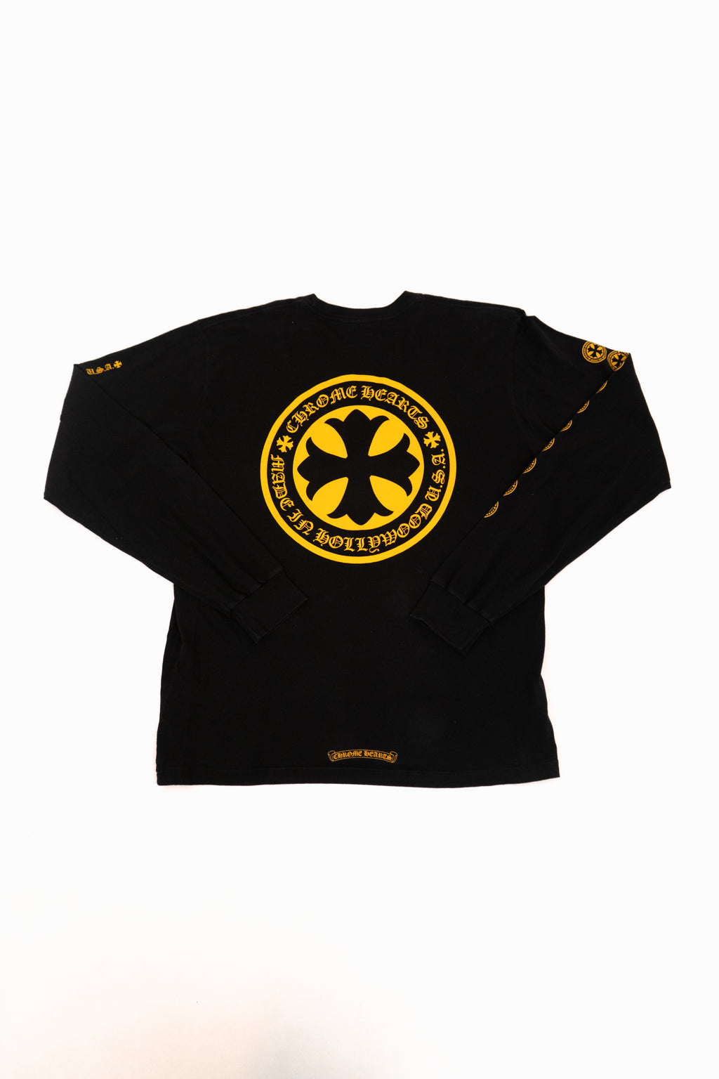 Chrome Hearts Yellow Cross Black Longsleeve