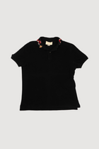 GUCCI Cotton Polo with Kingsnake Embroidery