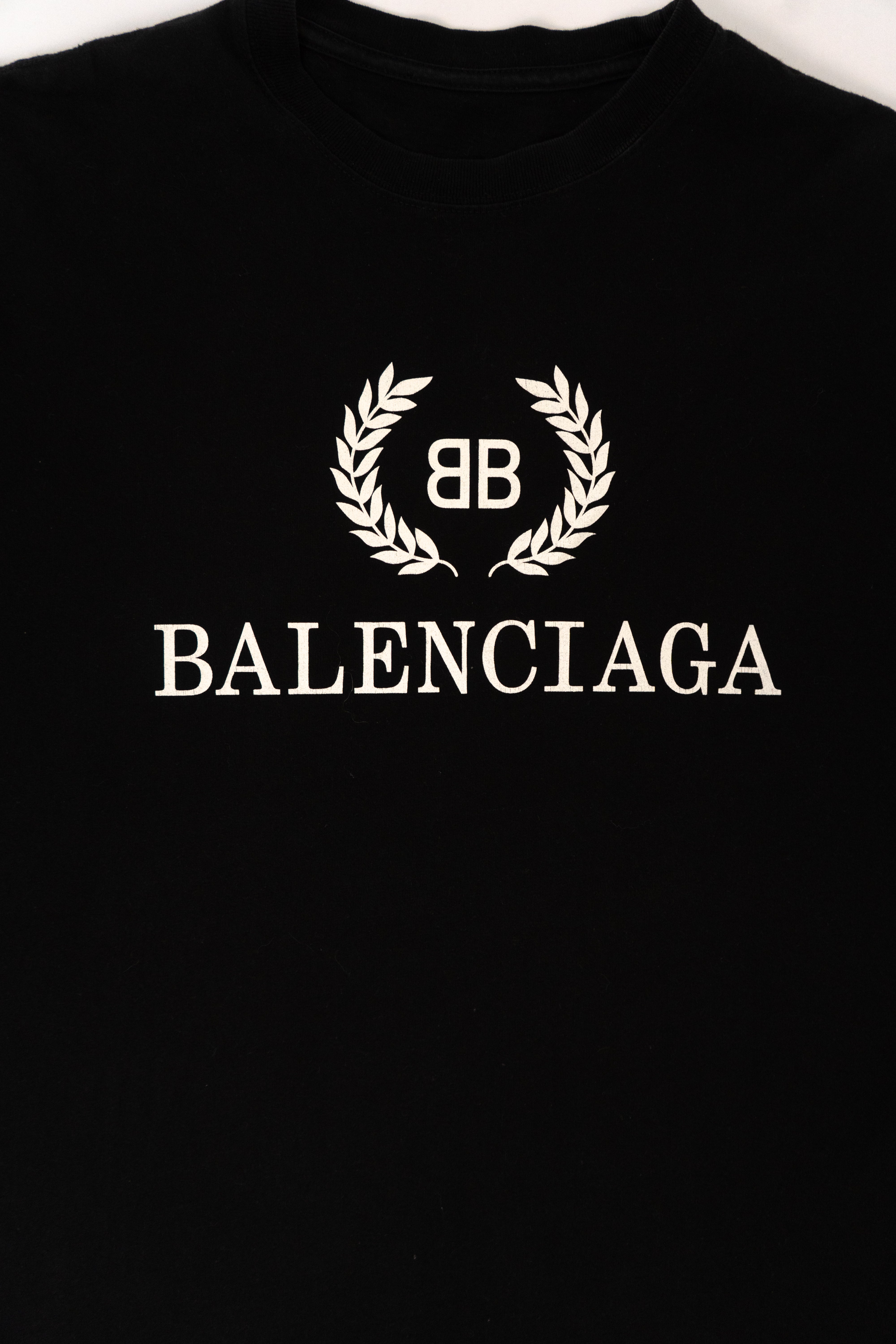 BALENCIAGA BBロゴ MODE Tシャツ ブラック S Balenciaga BB Print T-shirt | Sendegaro UK