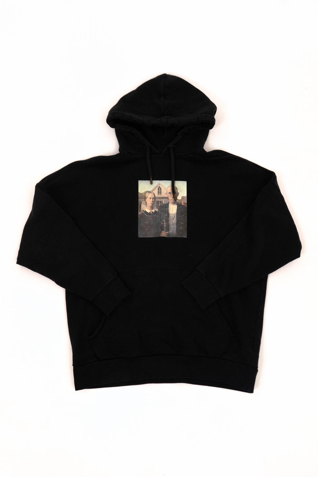 PALM ANGELS American Gothic Hoodie In Black Multicolor