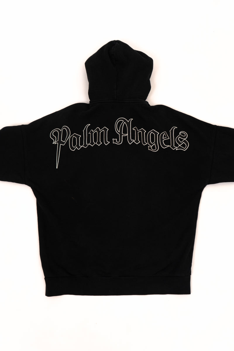 PALM ANGELS American Gothic Hoodie In Black Multicolor