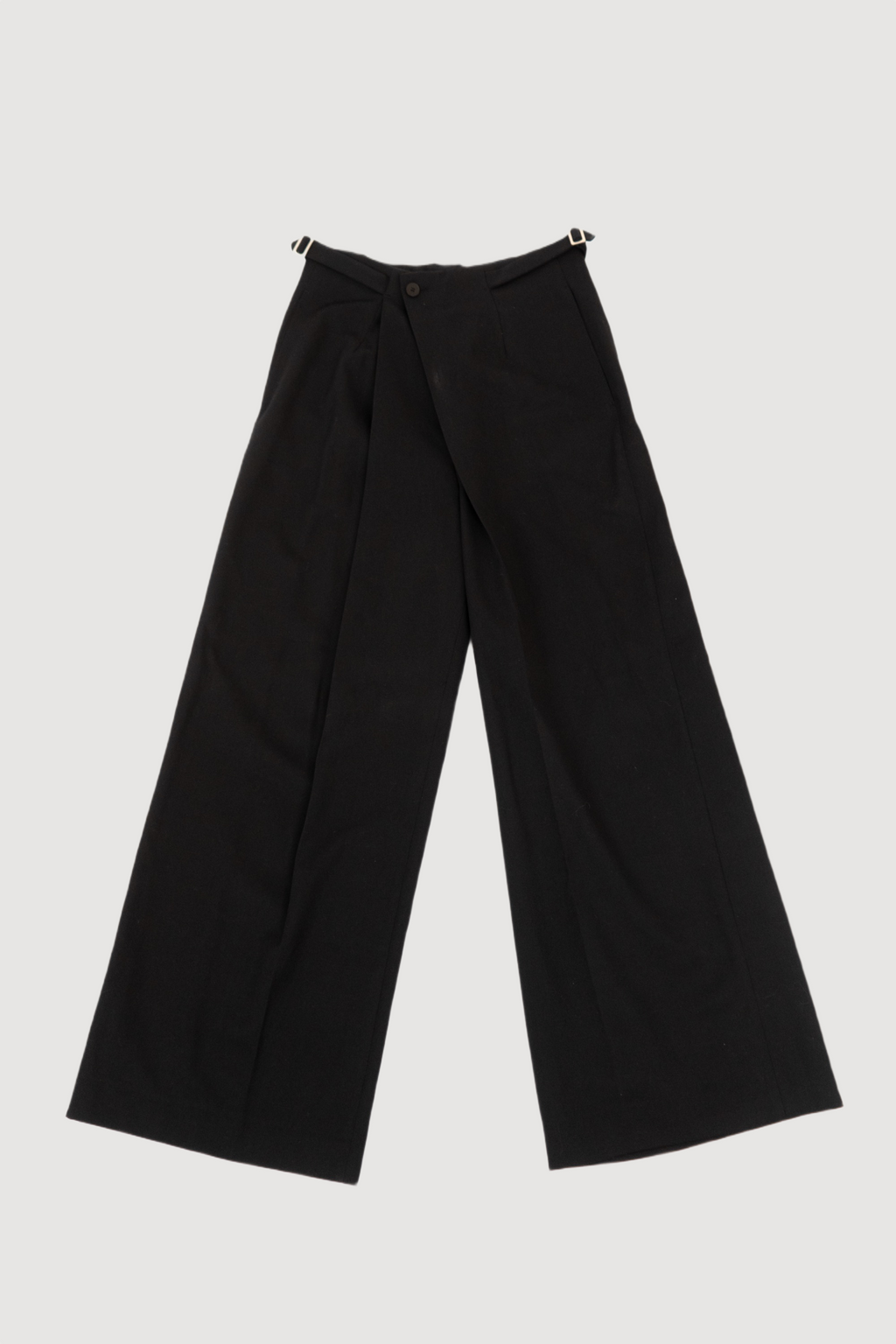 SEAN SUEN Black Wide Button-Fly Trousers