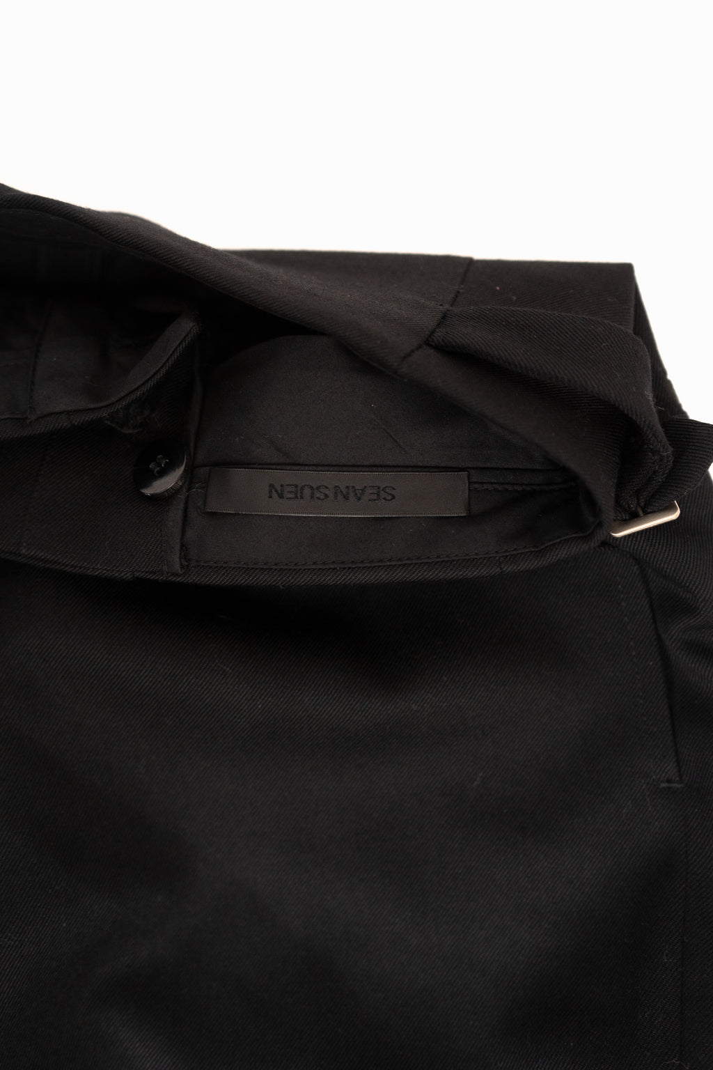 SEAN SUEN Black Wide Button-Fly Trousers