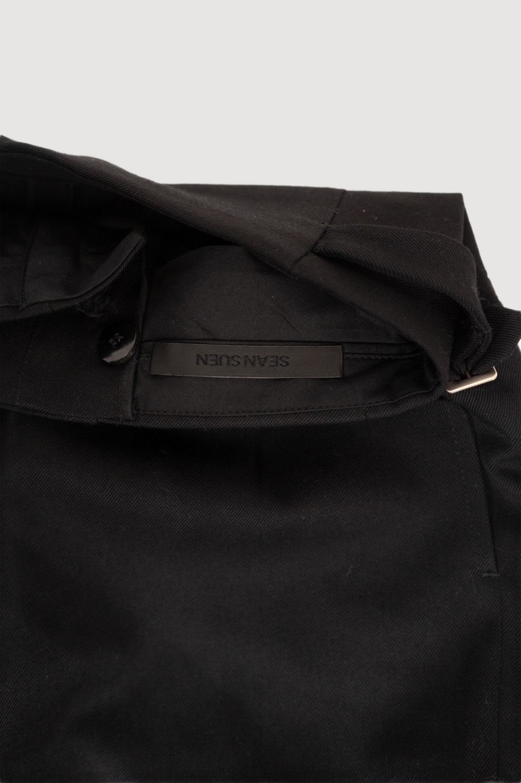 SEAN SUEN Black Wide Button-Fly Trousers