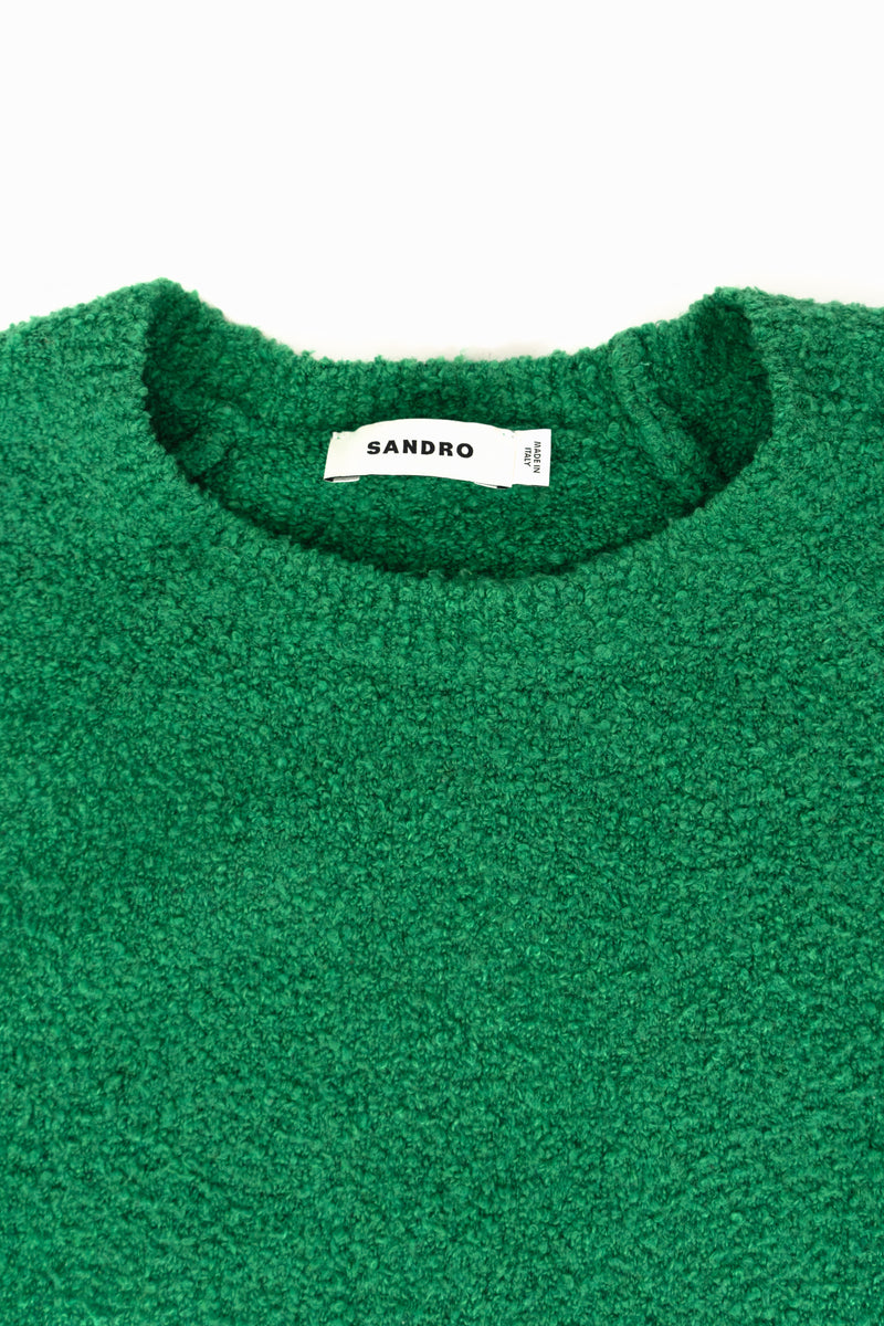 Sandro fine knitted sweater with round neck
