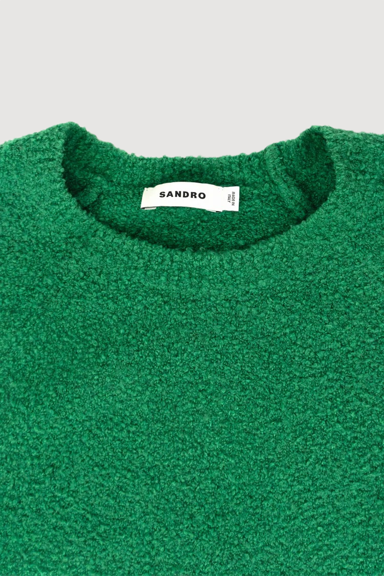 Sandro fine knitted sweater with round neck