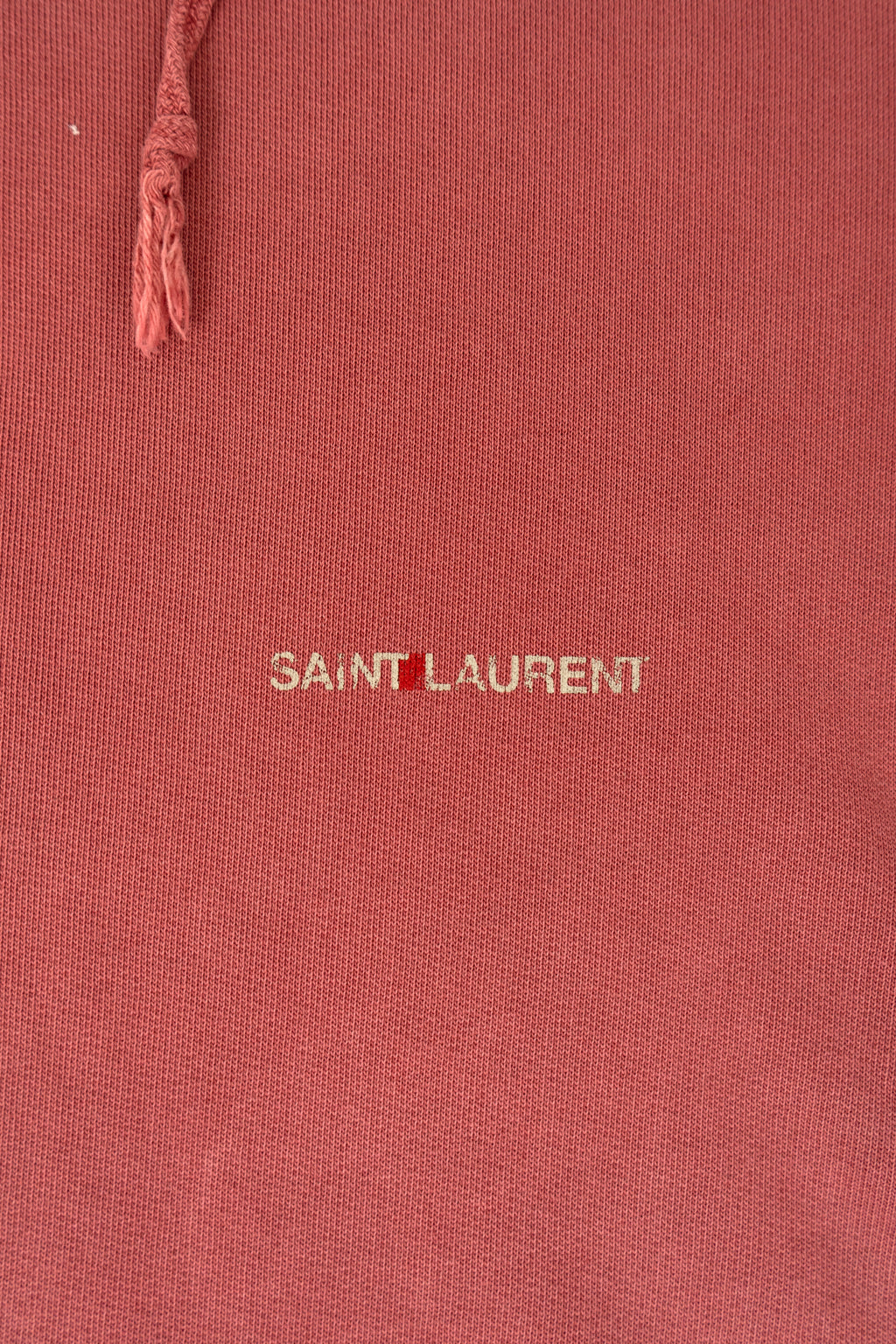 Saint Laurent Paris Pink Logo distressed hoodie