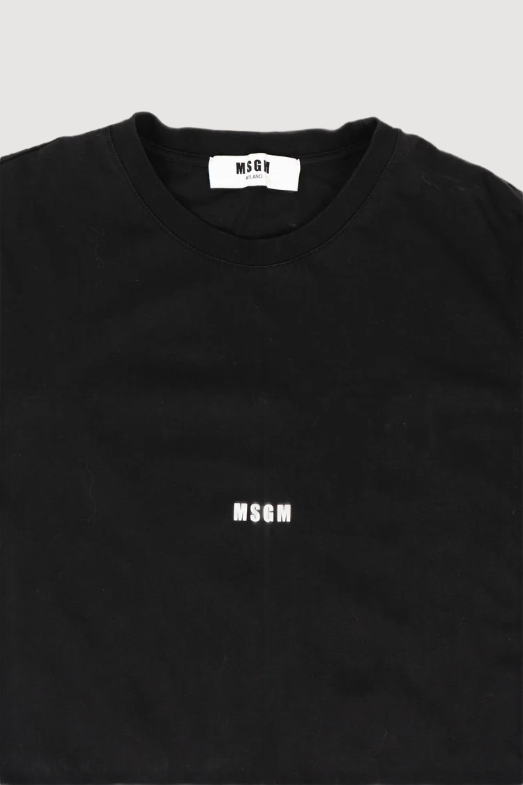 MSGM Black logo T-Shirt