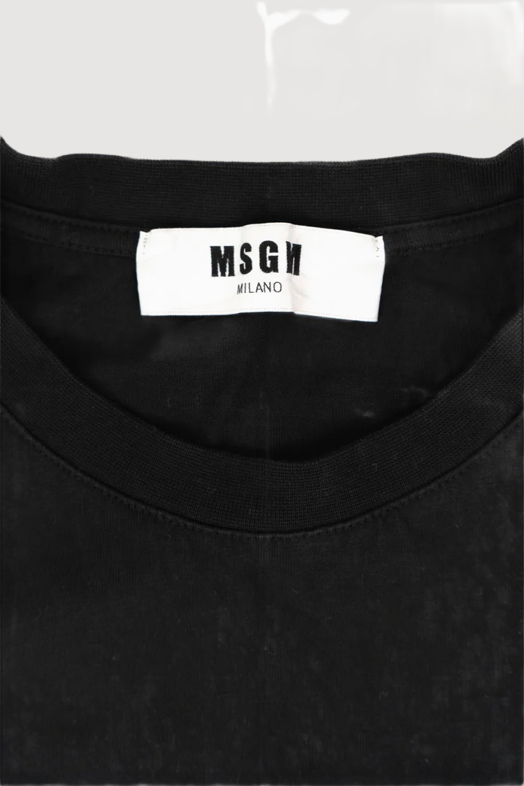 MSGM Black logo T-Shirt