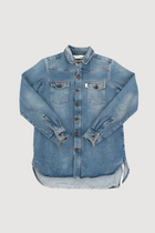 Off-White Diagonal Spray Denim Button-Up