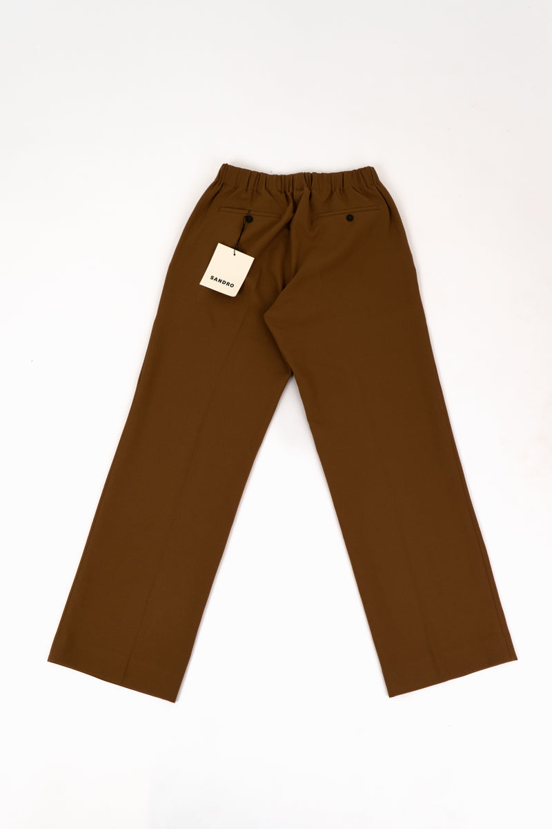 Sandro Large Jersey Caramel Pants