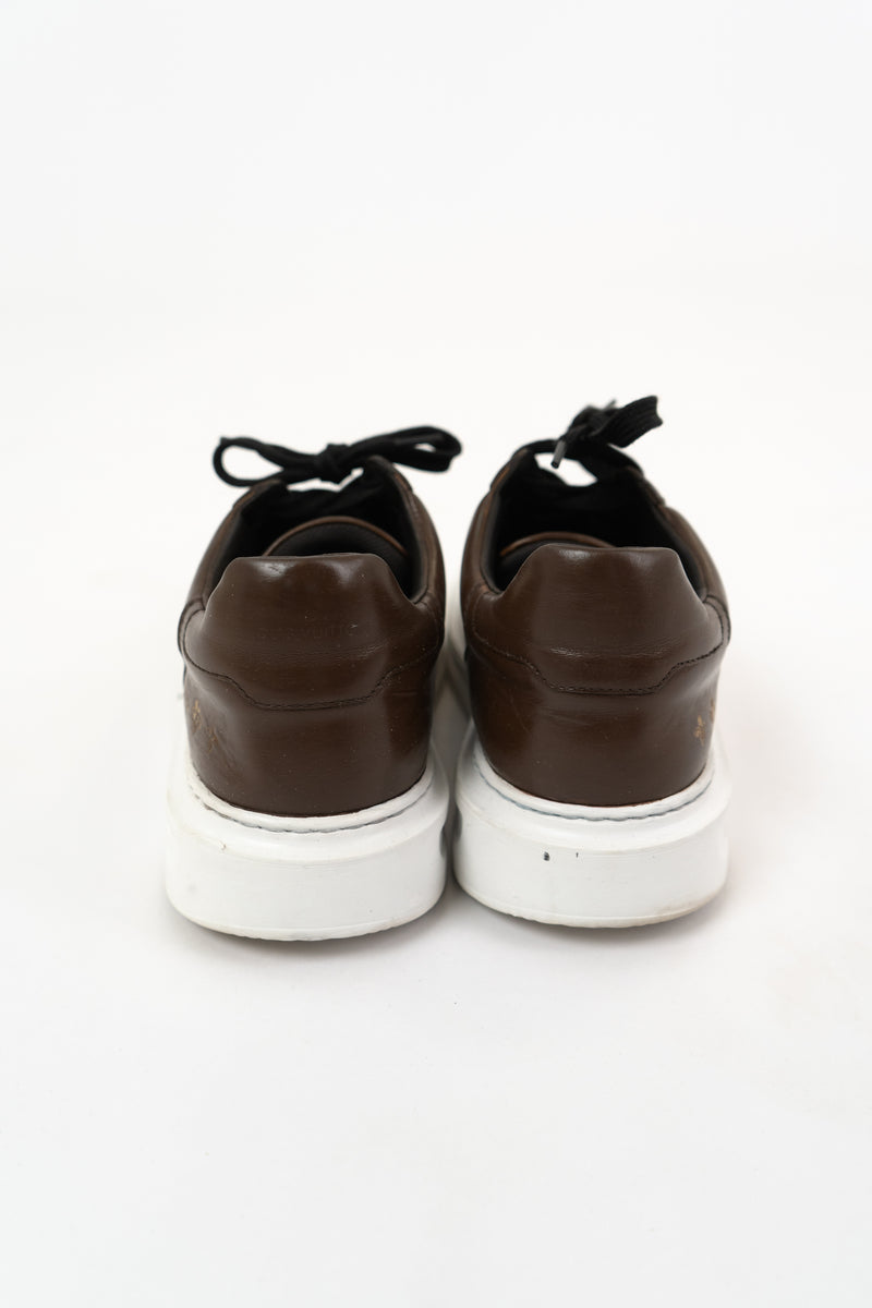 Louis Vuitton Brown Leather Beverly Hills Sneakers Size