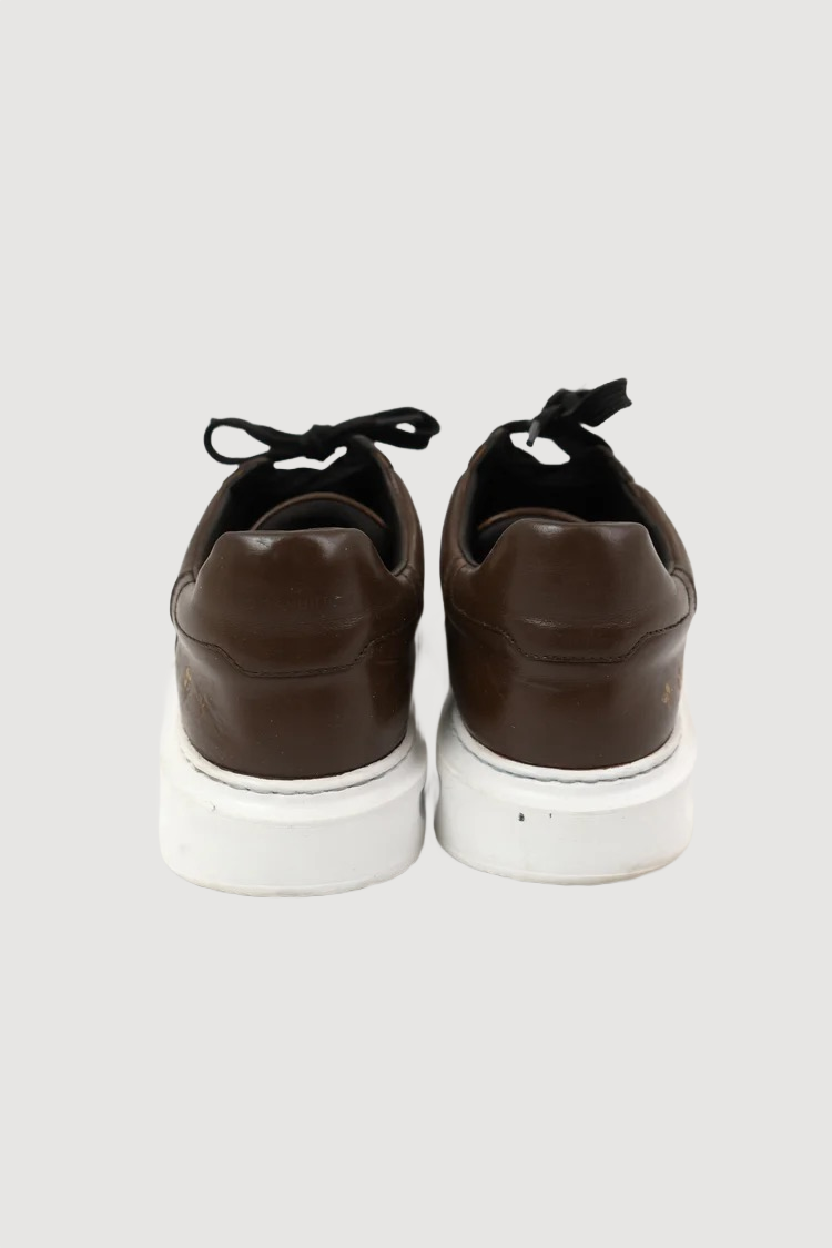 Louis Vuitton Brown Leather Beverly Hills Sneakers Size